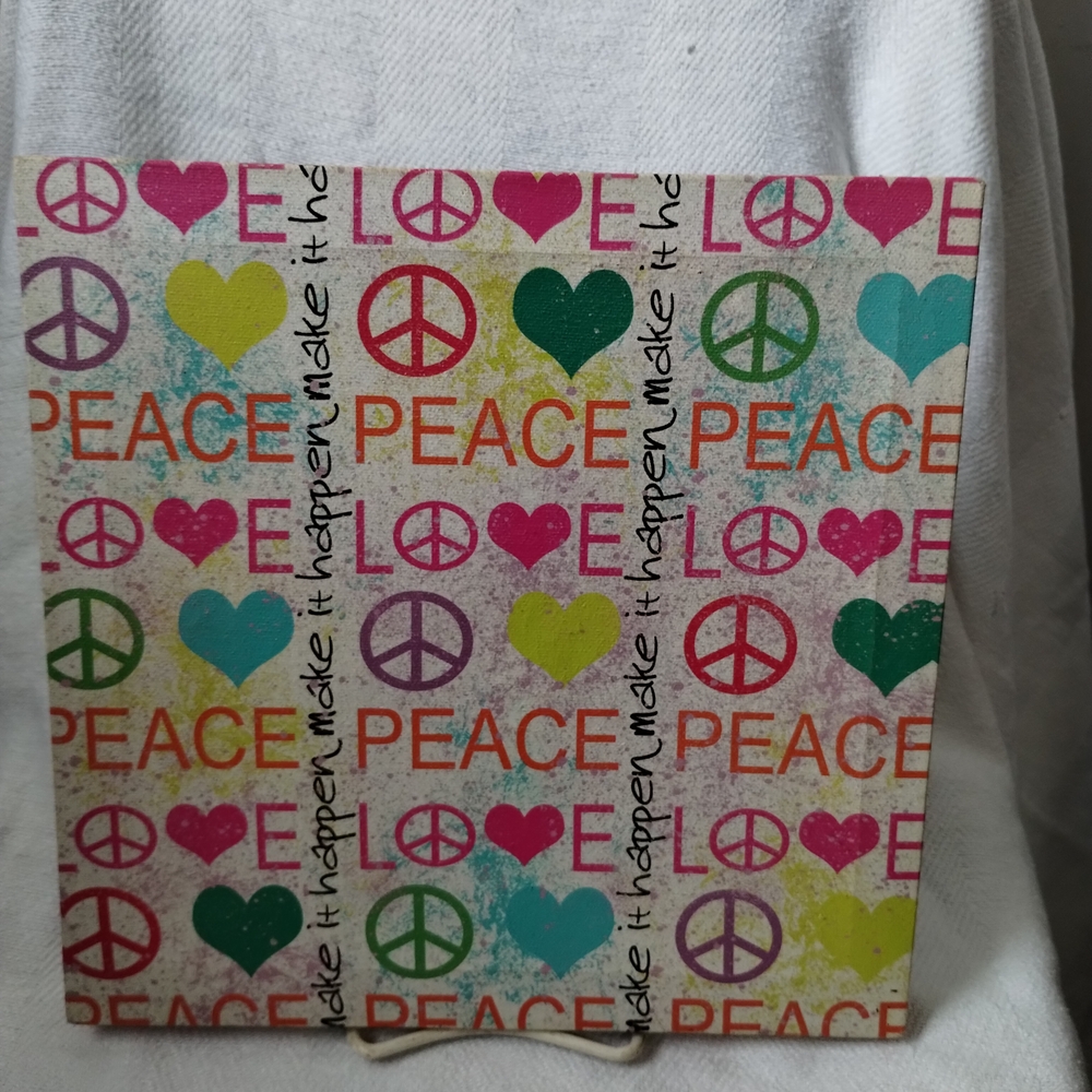 Colorful Peace and Love Canvas Art